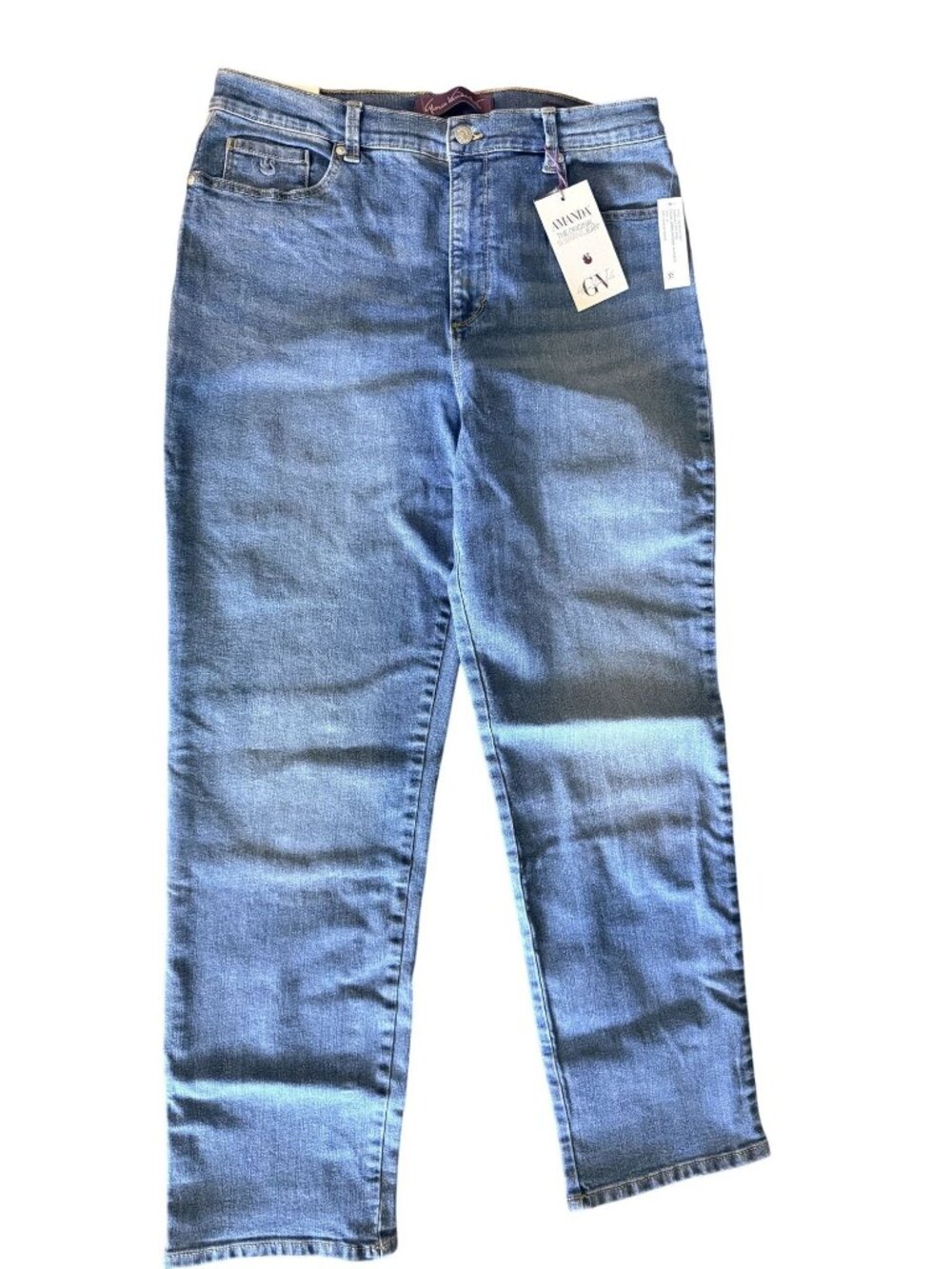 Gloria Vanderbilt Amanda The Original Slimming Jean Light Blue Denim Size 14 NWT